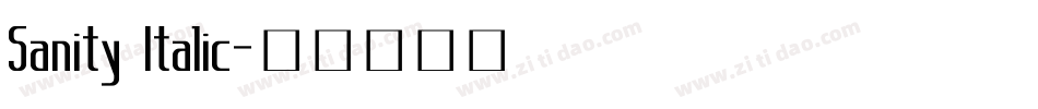 Sanity Italic字体转换